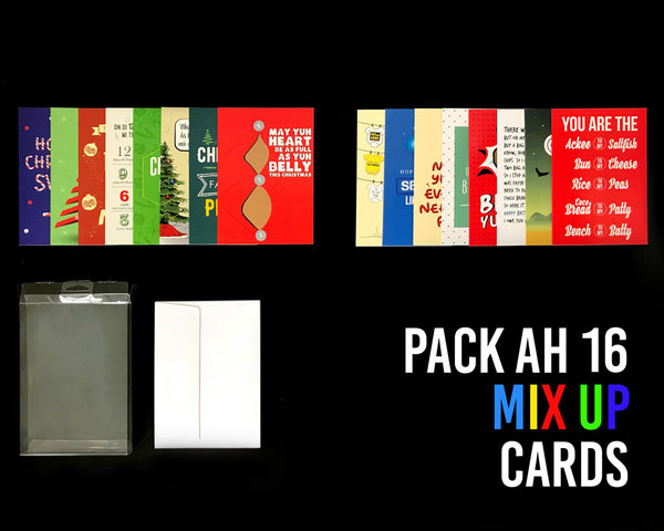 Pack Ah 16 Jamaican Mix Up Greeting Cards